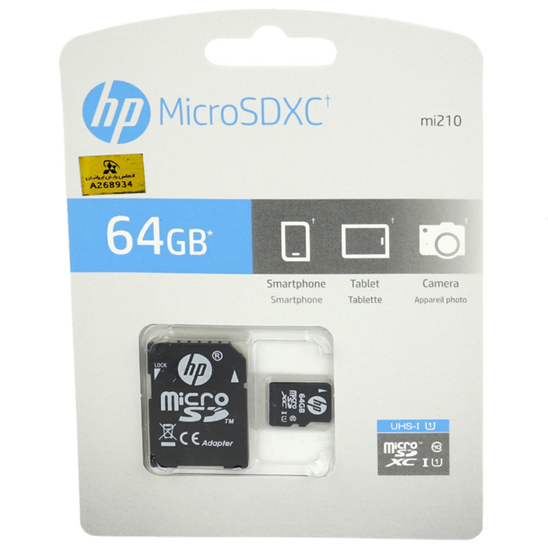 رم میکرو 64 گیگ اچ پی HP Mi210 U1 C10 + خشاب_69447e4a5576d.jpeg