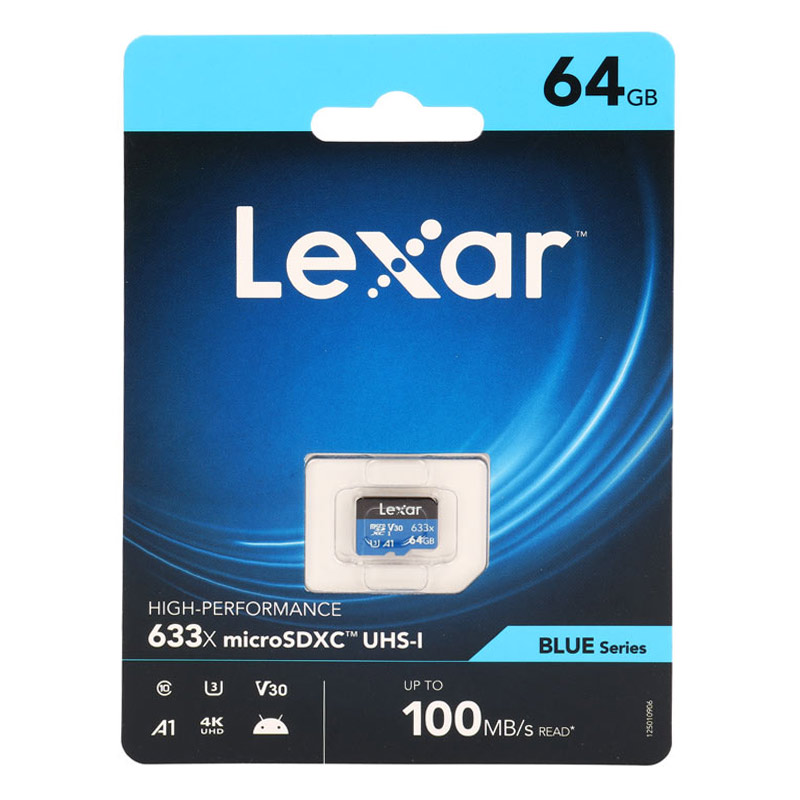 رم میکرو 64 گیگ لکسار Lexar Blue Series 633X A1 V30 U3 C10 100MB/s_69447815667ec.jpeg