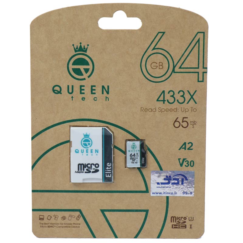 رم میکرو 64 گیگ کوئین تک QUEEN TECH Elite U3 65MB/s + خشاب_69449f98045aa.jpeg