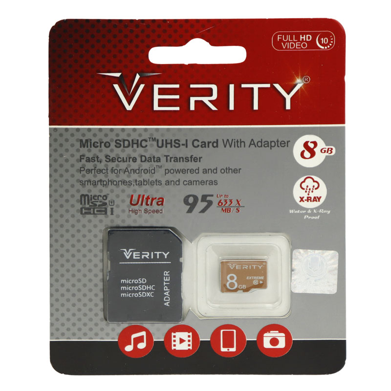 رم میکرو 8 گیگ وریتی Verity Extreme U1 C10 95MB/s + خشاب_69448253e6142.jpeg