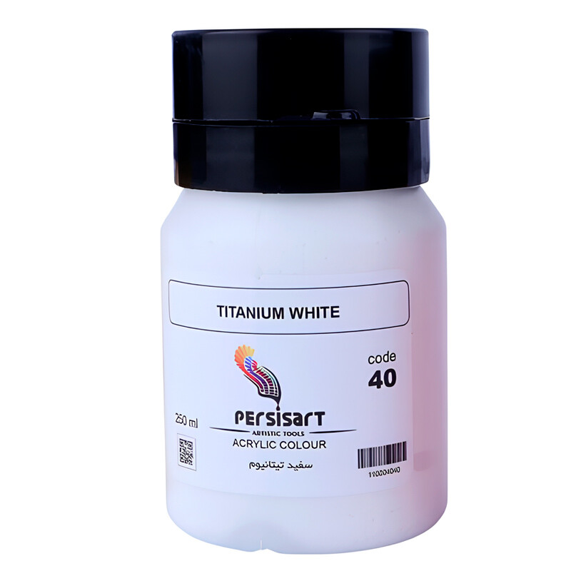 رنگ اکریلیک پرسیس آرت Titanium White 40 حجم 250 میلی لیتر_69437a9de9e64.jpeg