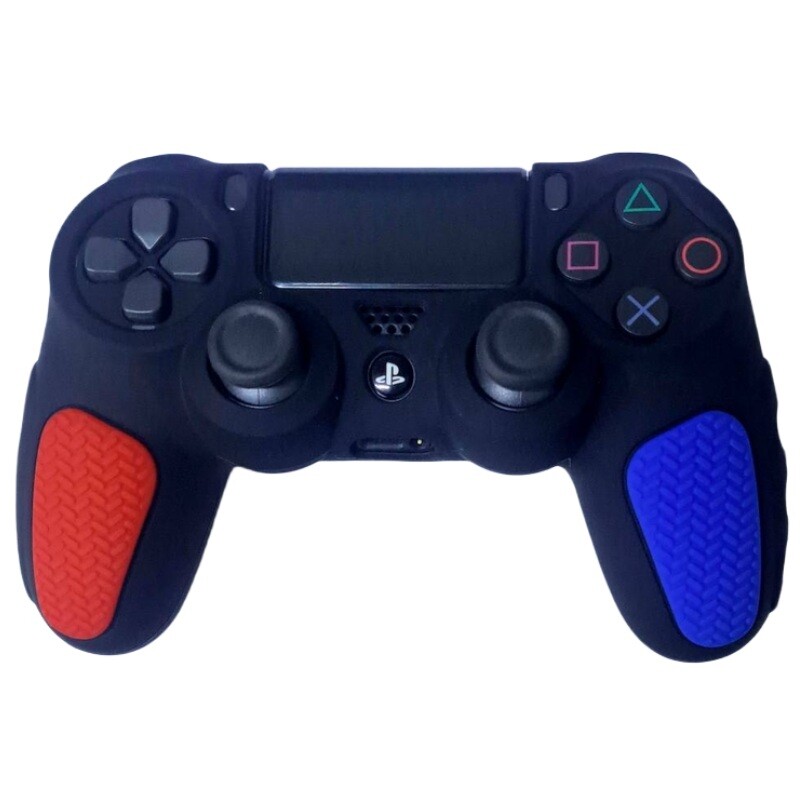 روکش دسته بازی PS4 استوپ دار زمینه مشکی آبی قرمز_692e2091ab888.jpeg