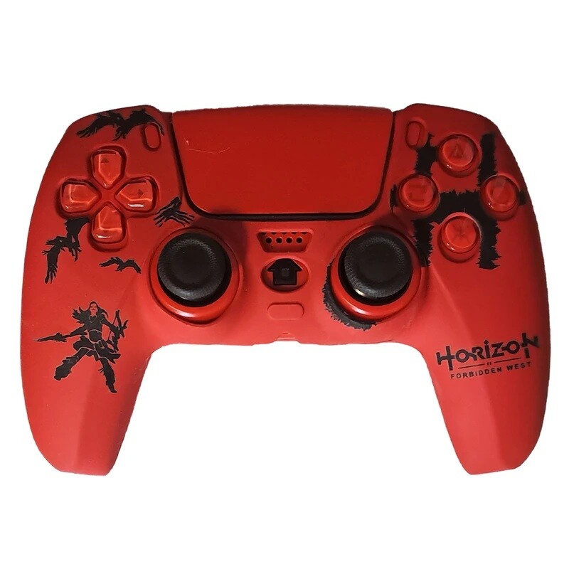 روکش دسته بازی PS5 طرح Horizon زمینه قرمز_692e8a35df0bc.jpeg