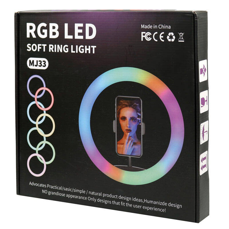 رینگ لایت 13 اینچ RGB LED MJ33 - Image 3