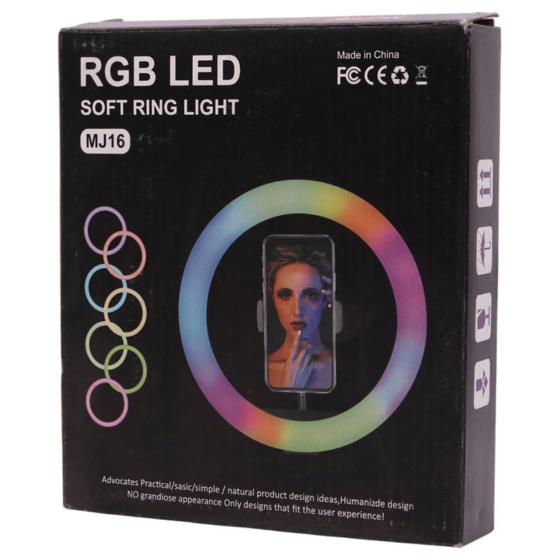 رینگ لایت 6 اینچ RGB LED MJ16 - Image 3