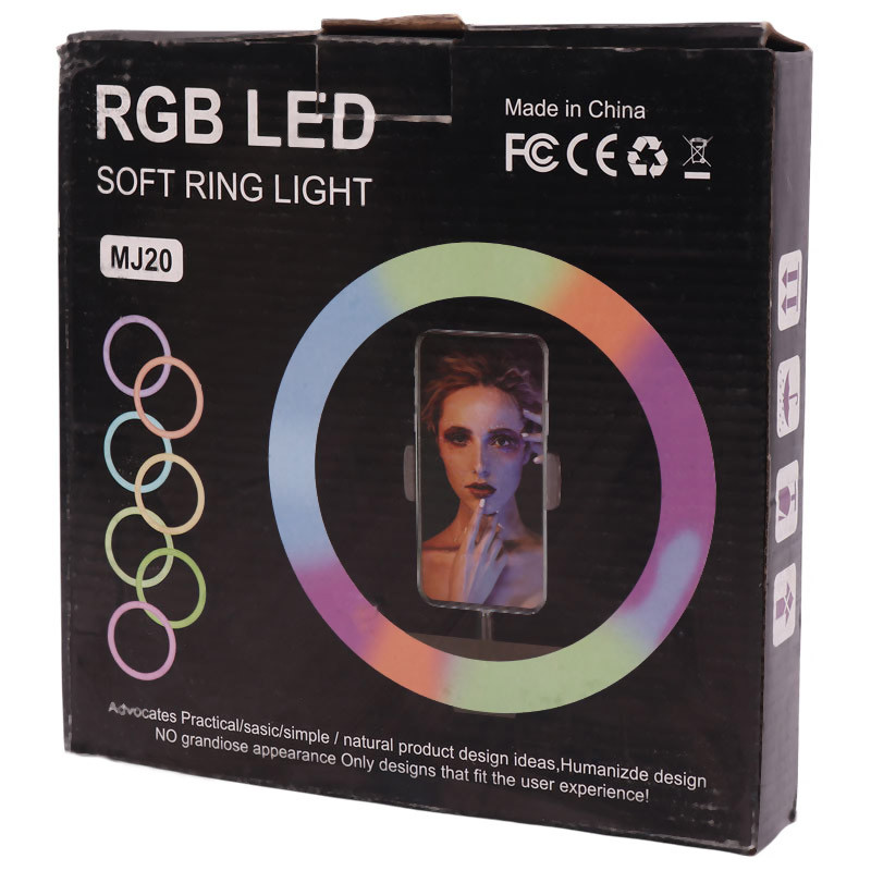 رینگ لایت 8 اینچ RGB LED MJ20 - Image 3