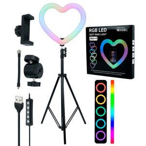 رینگ لایت پایه دار 10 اینچ RGB LED Soft Ring Light MJ26-10_69332142c477c.jpeg رینگ لایت پایه دار 10 اینچ RGB LED Soft Ring Light MJ26-10