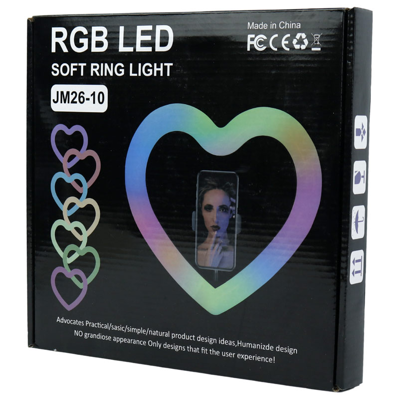 رینگ لایت پایه دار 10 اینچ RGB LED Soft Ring Light MJ26-10 - Image 3