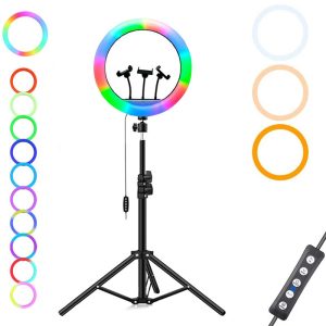 رینگ لایت پایه دار 13 اینچ RGB LED CXB-RGB350_69334a137255d.jpeg رینگ لایت پایه دار 13 اینچ RGB LED CXB-RGB350