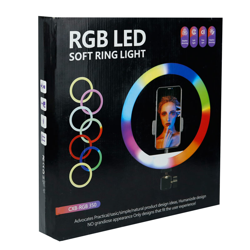 رینگ لایت پایه دار 13 اینچ RGB LED CXB-RGB350 - Image 3