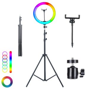 رینگ لایت پایه دار 13 اینچ RGB LED MJ30_69334ba27e0c6.jpeg رینگ لایت پایه دار 13 اینچ RGB LED MJ30