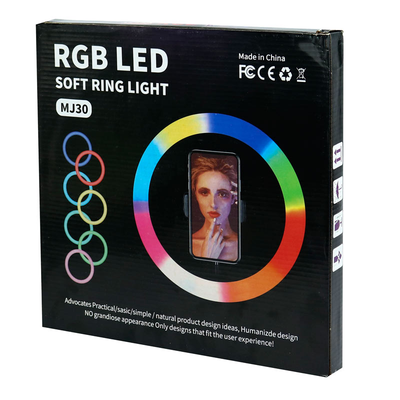 رینگ لایت پایه دار 13 اینچ RGB LED MJ30 - Image 3