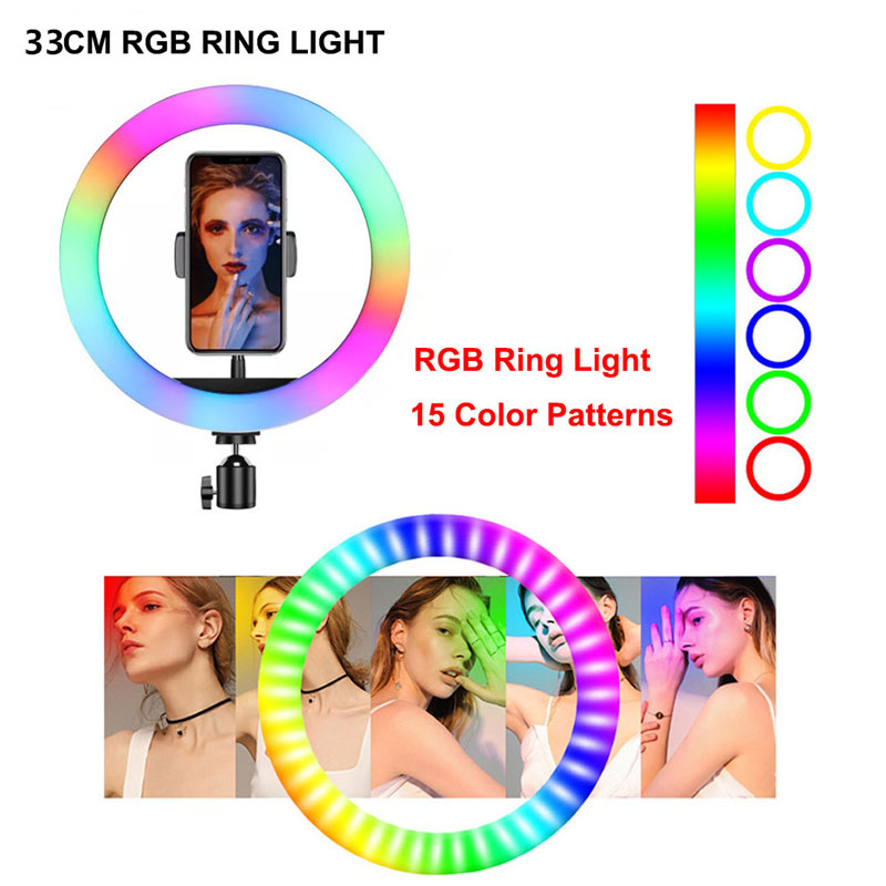 رینگ لایت پایه دار RGB LED MJ33 - Image 3