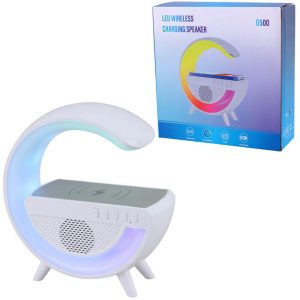 شارژر بی سیم و چراغ رومیزی اسپیکر دار G500 5W_692f7e5a353cd.jpeg شارژر بی سیم و چراغ رومیزی اسپیکر دار G500 5W