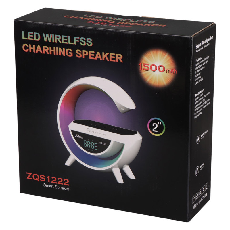 شارژر بی سیم و چراغ رومیزی اسپیکر دار Sing-E ZQS1222 - Image 3