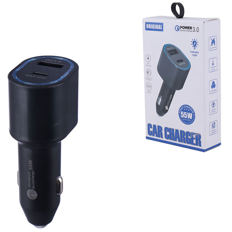 شارژر فندکی فست شارژ R80 QC3.0 PD 45W_6942491850649.jpeg