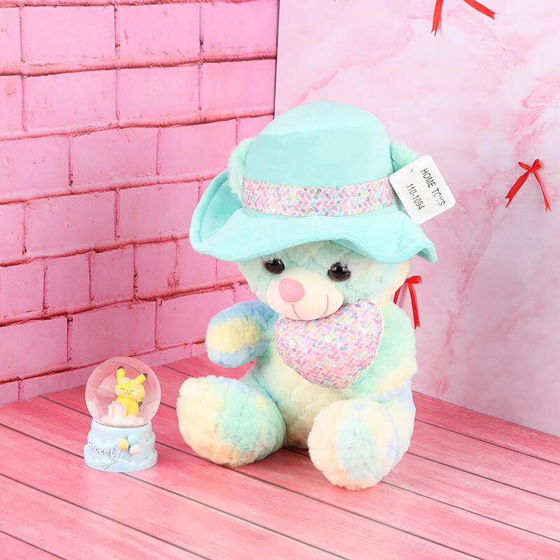 عروسک پولیشی خرس نشسته کلاهدار خارجی کد 110/1094_6932f492f308c.jpeg
