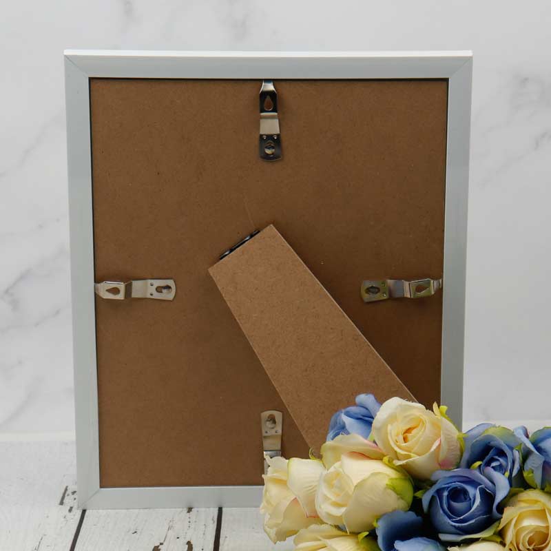 قاب عکس ساده سفید نقره ای 20*25 سانتی متر - Image 3
