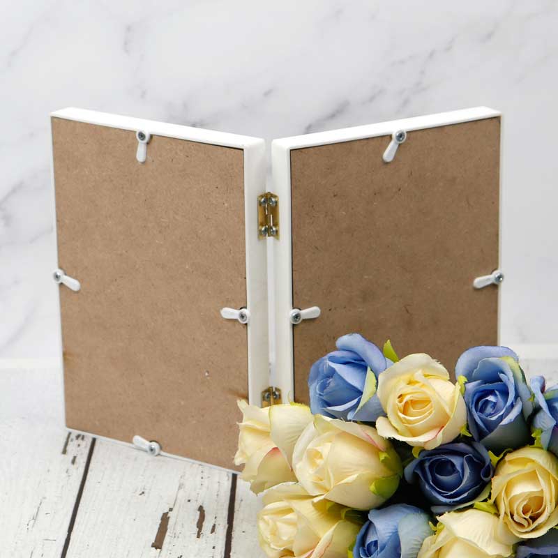 قاب عکس شیب دار دو قلو سفید 10*15 سانتی متر - Image 3