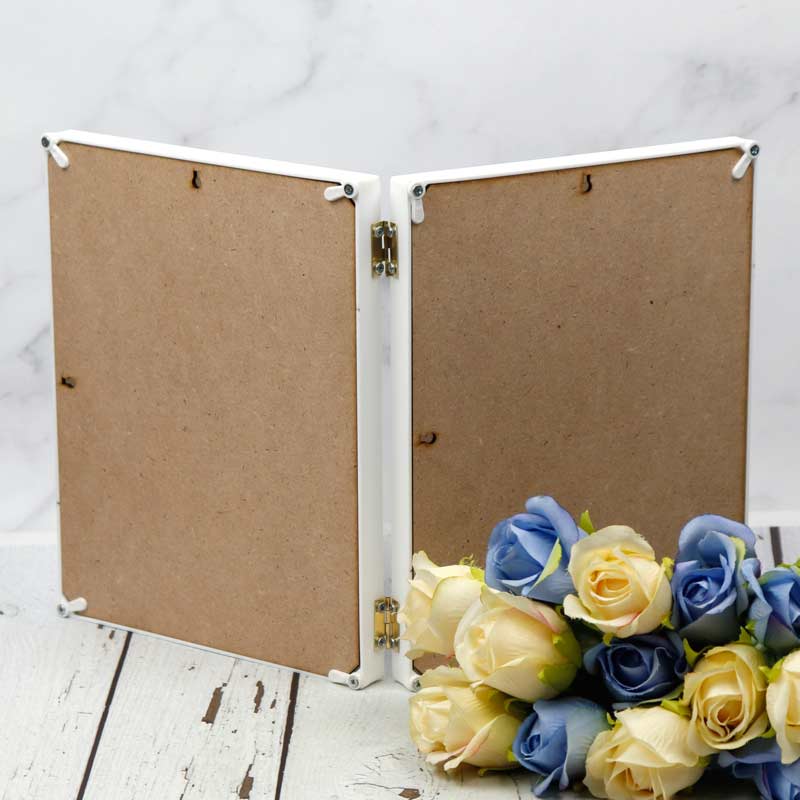 قاب عکس شیب دار دو قلو سفید 20*15 سانتی متر - Image 3