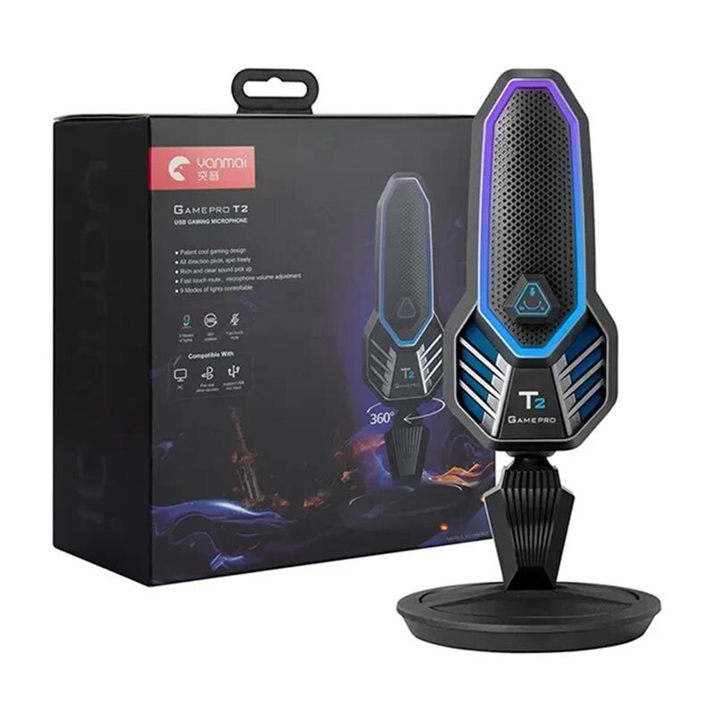 میکروفون رومیزی گیمینگ Yanmai Game Pro T2 - Image 3
