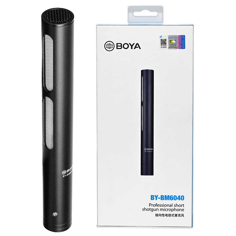 میکروفون شاتگان کندانسور Boya BY-BM6040 + پاپ فیلتر
