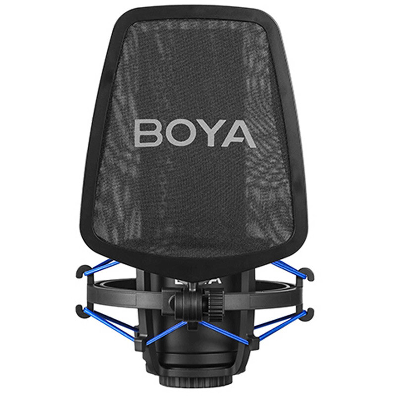 میکروفون کندانسور Boya BY-M1000 PRO + پاپ فیلتر - Image 3