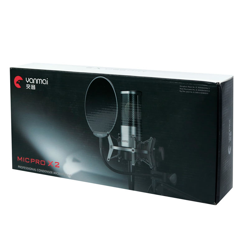 میکروفون کندانسور و پایه لرزشگیر Yanmai Micpro X2 + پاپ فیلتر - Image 3