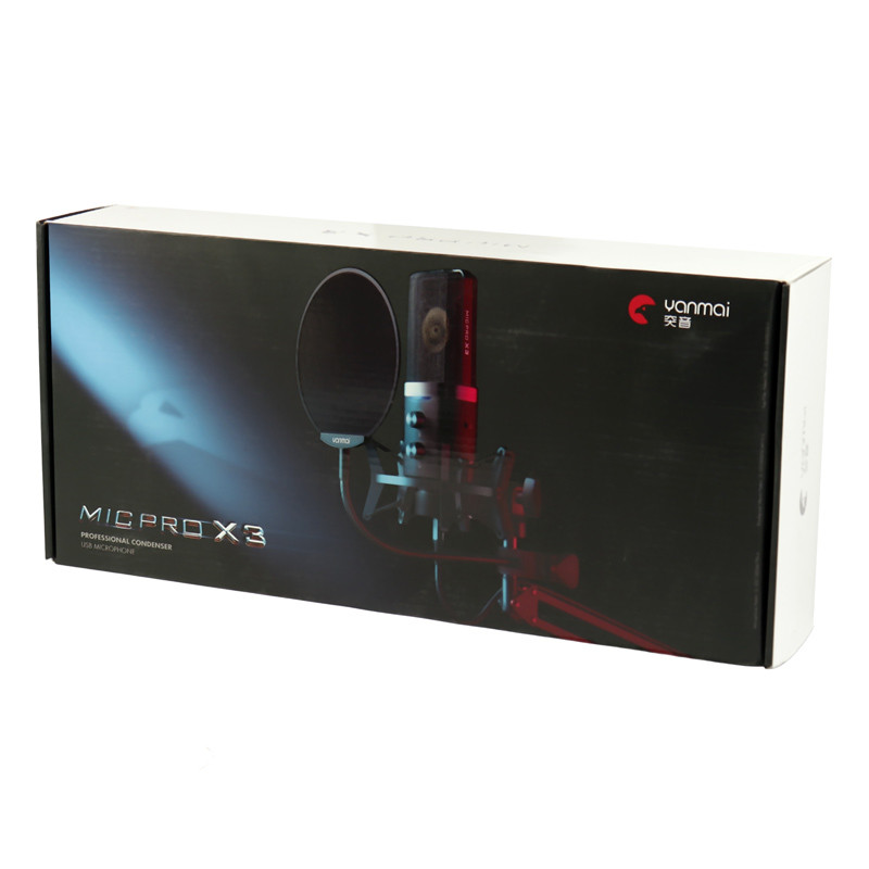 میکروفون کندانسور و پایه لرزشگیر Yanmai MicPro X3 + پاپ فیلتر - Image 3