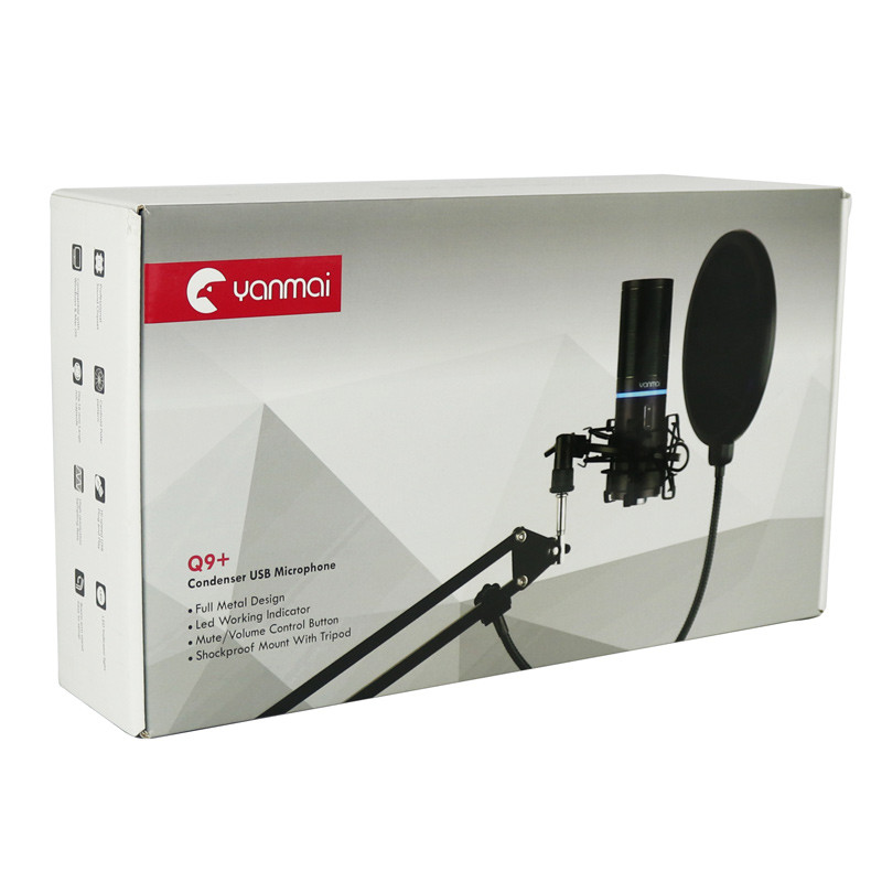 میکروفون کندانسور و پایه لرزشگیر Yanmai Q9 Plus + پاپ فیلتر - Image 3