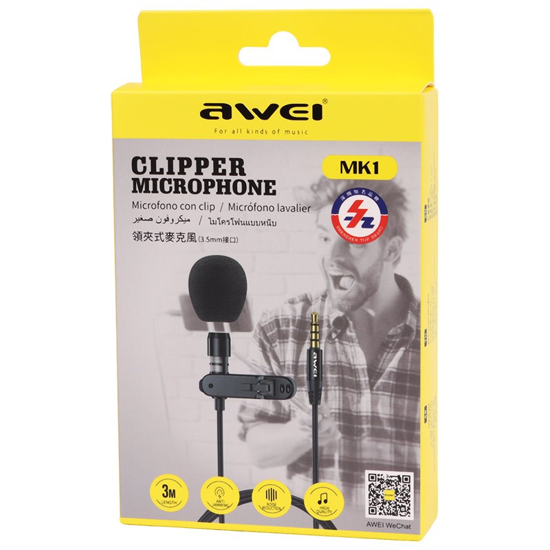 میکروفون یقه ای Awei MK1 - Image 3