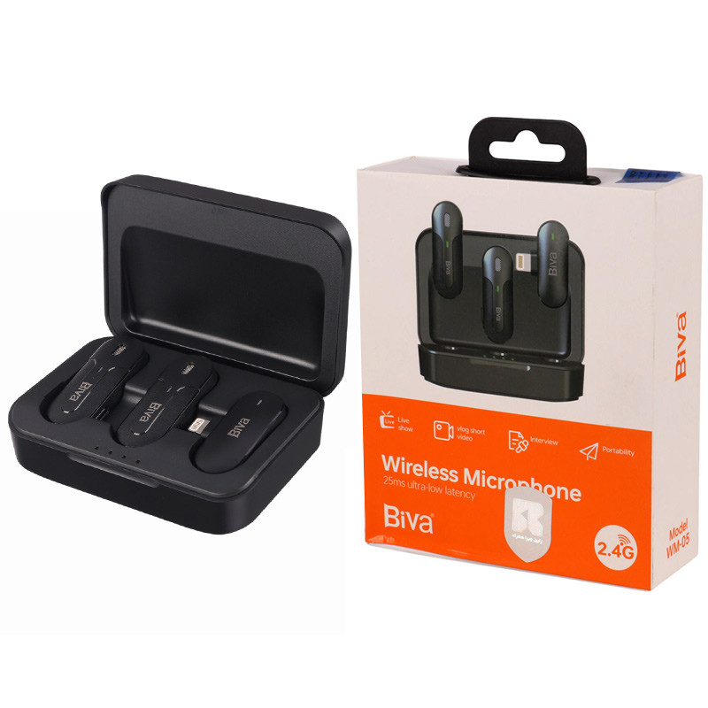 میکروفون یقه ای بی سیم بیوا Biva WM-05 Lightning