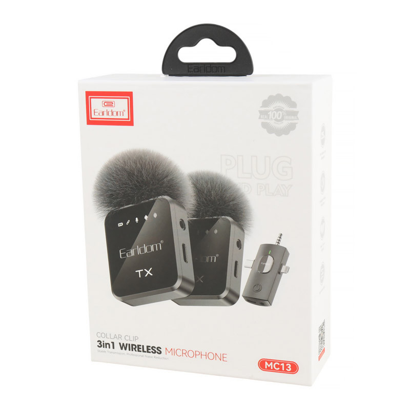 میکروفون یقه ای بی سیم Earldom ET-MC13 Type-C/Lightning/3.5mm - Image 3