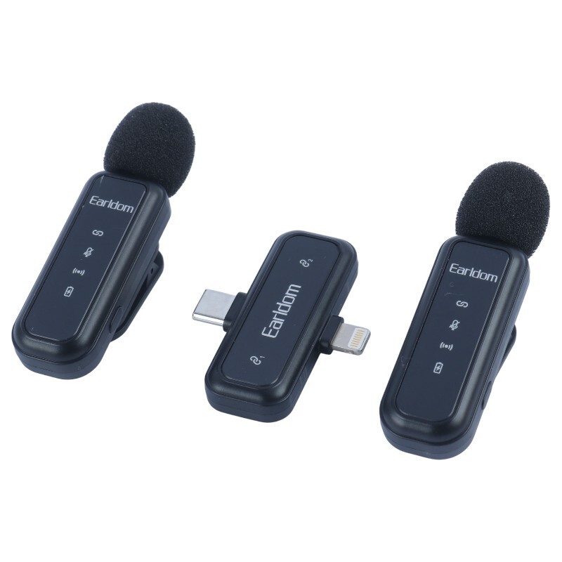 میکروفون یقه ای بی سیم Earldom ET-MC17 Type-C / Lightning - Image 3
