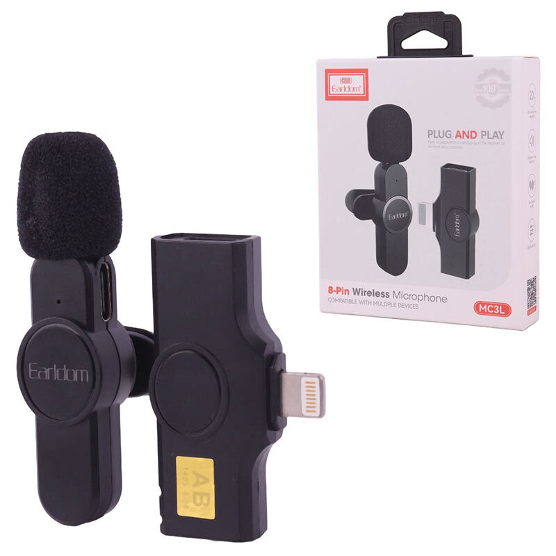 میکروفون یقه ای بی سیم Earldom ET-MC3L Lightning