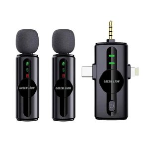 میکروفون یقه ای بی سیم Green Lion GM-80X Type-C/Lightning/3.5mm_692f649b47b2d.jpeg میکروفون یقه ای بی سیم Green Lion GM-80X Type-C/Lightning/3.5mm