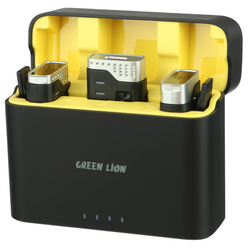 میکروفون یقه ای بی سیم Green Lion GN3IN1MIC360D Type-C / Lightning / AUX - Image 3
