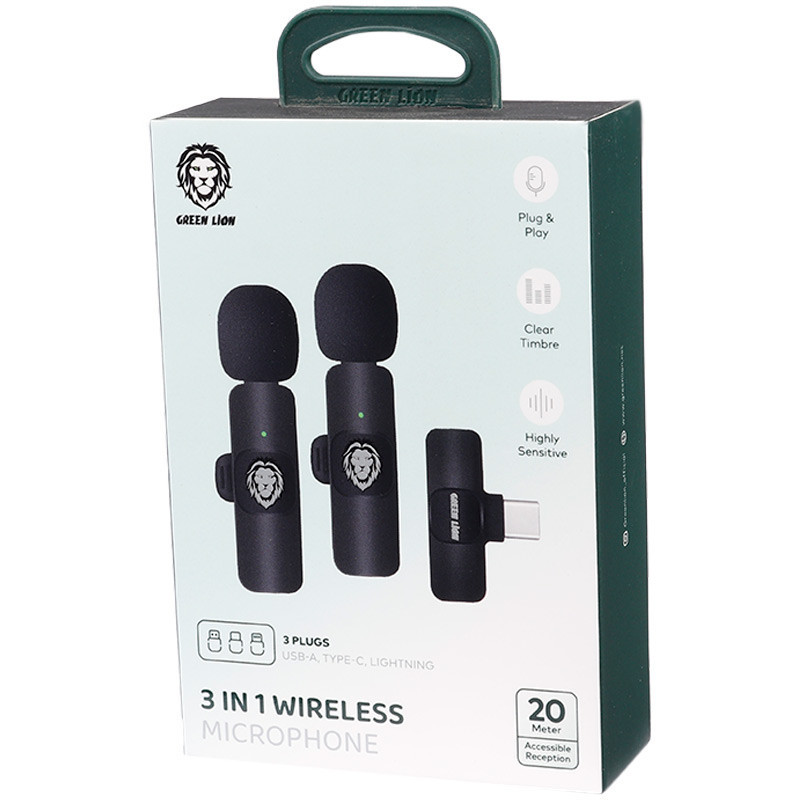 میکروفون یقه ای بی سیم Green Lion GN3WIRMICPBK - Image 3
