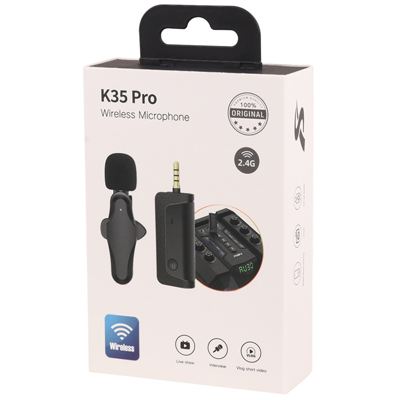 میکروفون یقه ای بی سیم K35 Pro 3.5mm - Image 3