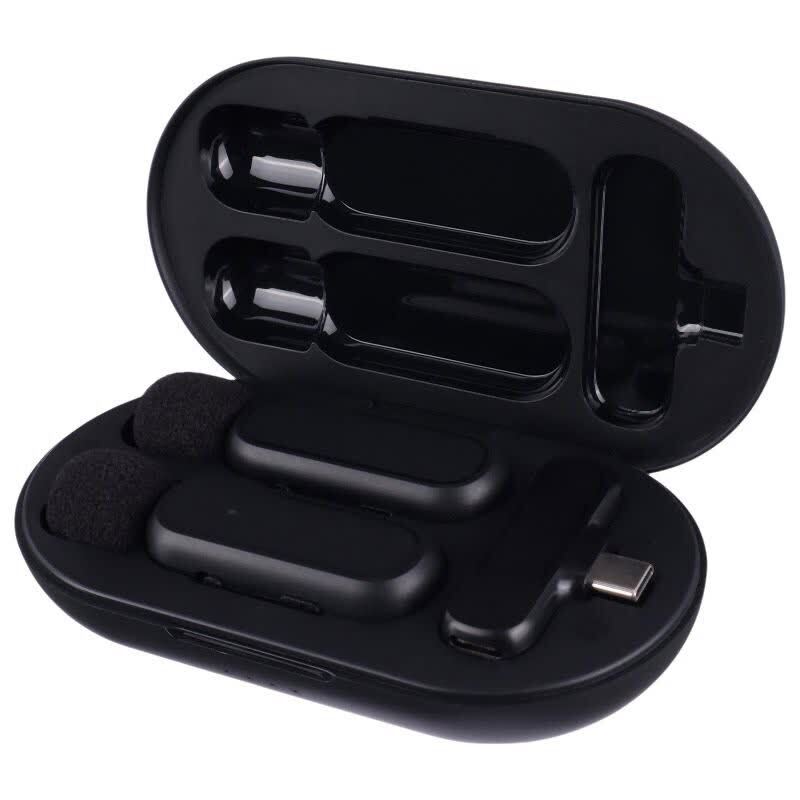 میکروفون یقه ای بی سیم K61 Type-C/ Lightning + تبدیل Type-C to Lightning - Image 3