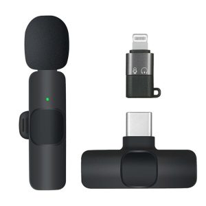 میکروفون یقه ای بی سیم K8 + تبدیل Type-C to Lightning_69331d7ad0756.jpeg میکروفون یقه ای بی سیم K8 + تبدیل Type-C to Lightning