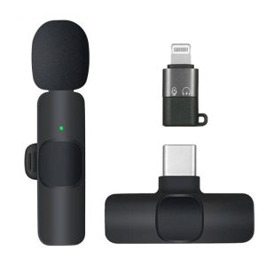 میکروفون یقه ای بی سیم K9 + تبدیل Type-C to Lightning_69330e9797b17.jpeg میکروفون یقه ای بی سیم K9 + تبدیل Type-C to Lightning