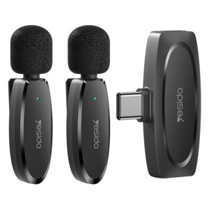 میکروفون یقه ای بی سیم Yesido KR13 Type-C_69316d2c0d681.jpeg میکروفون یقه ای بی سیم Yesido KR13 Type-C