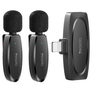 میکروفون یقه ای بی سیم Yesido KR14 Lightning_69316d3ae6886.jpeg میکروفون یقه ای بی سیم Yesido KR14 Lightning