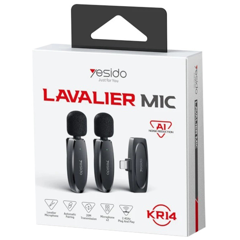 میکروفون یقه ای بی سیم Yesido KR14 Lightning - Image 3