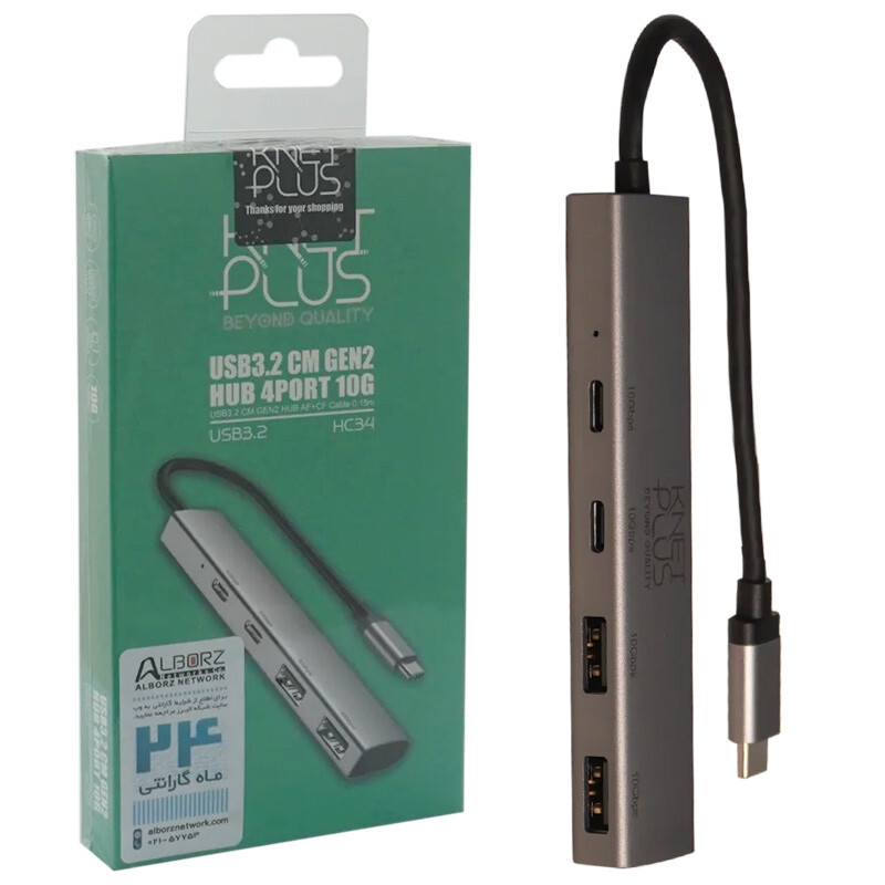 هاب 4 پورت Type-C کی نت پلاس KP-HC34_692f5004df801.jpeg