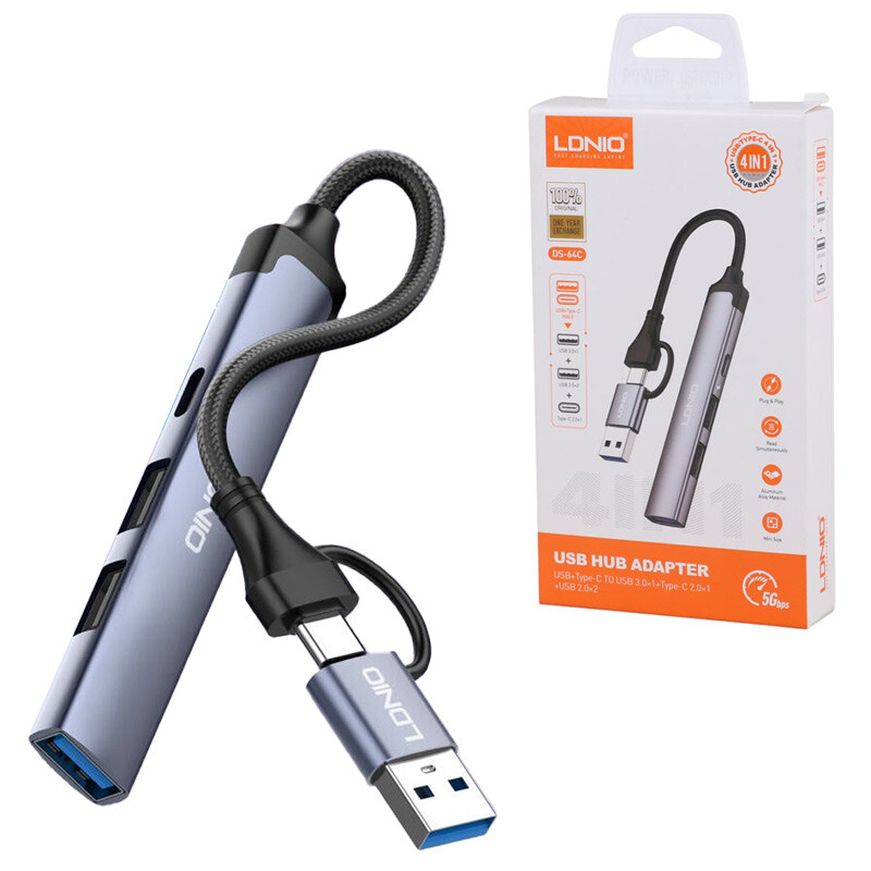 هاب 4 پورت Type-C /USB 3.0 الدینیو DS-64C_692f756f6bc54.jpeg