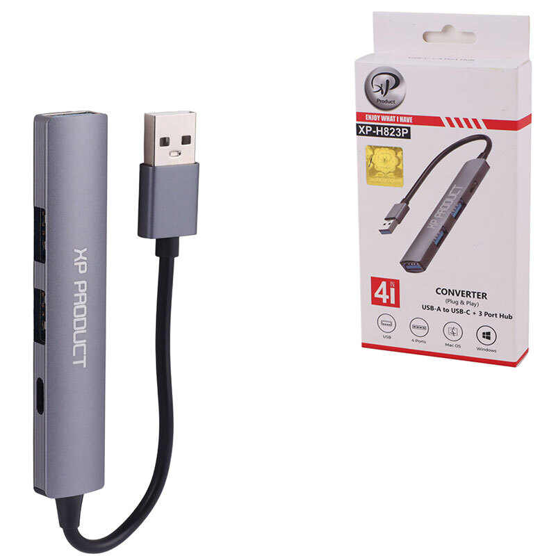هاب 4 پورت USB 2.0 ایکس پی پروداکت XP-H823P_692eb85d41099.jpeg