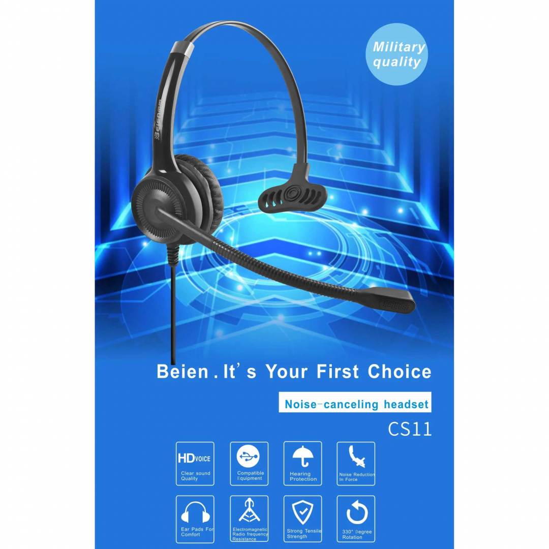 هدست تک گوش Beien CS11 PA 2.5mm Audio - Image 3