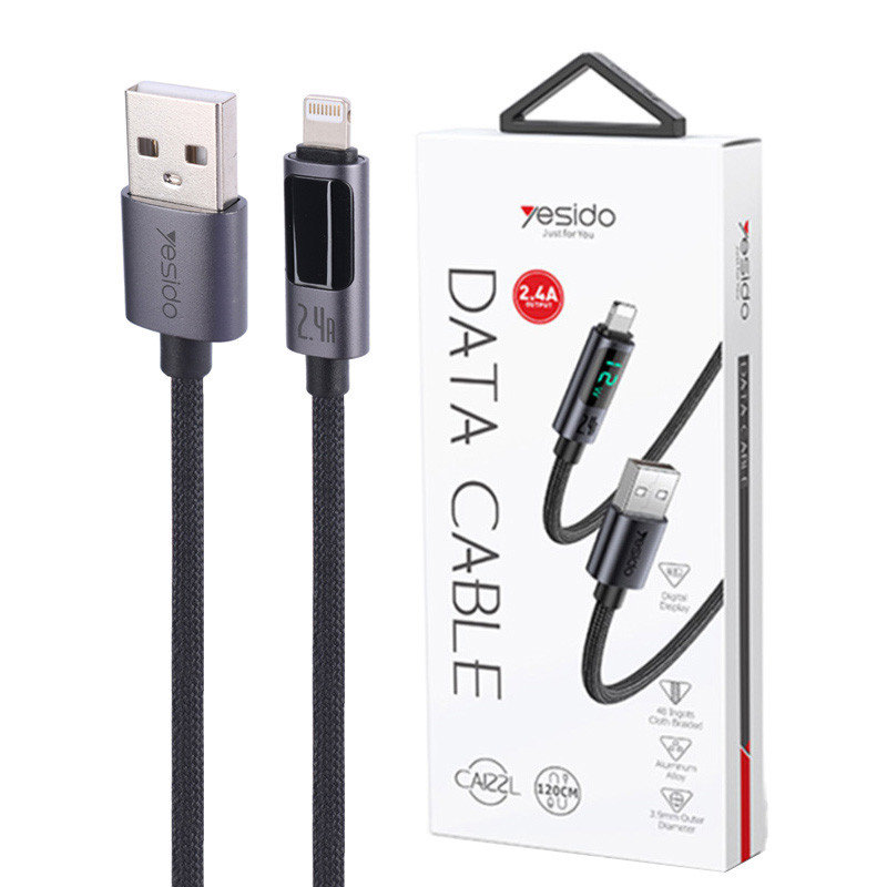 کابل آیفونی فست شارژ Yesido CA122L 2.4A 1.2m_694296928f920.jpeg
